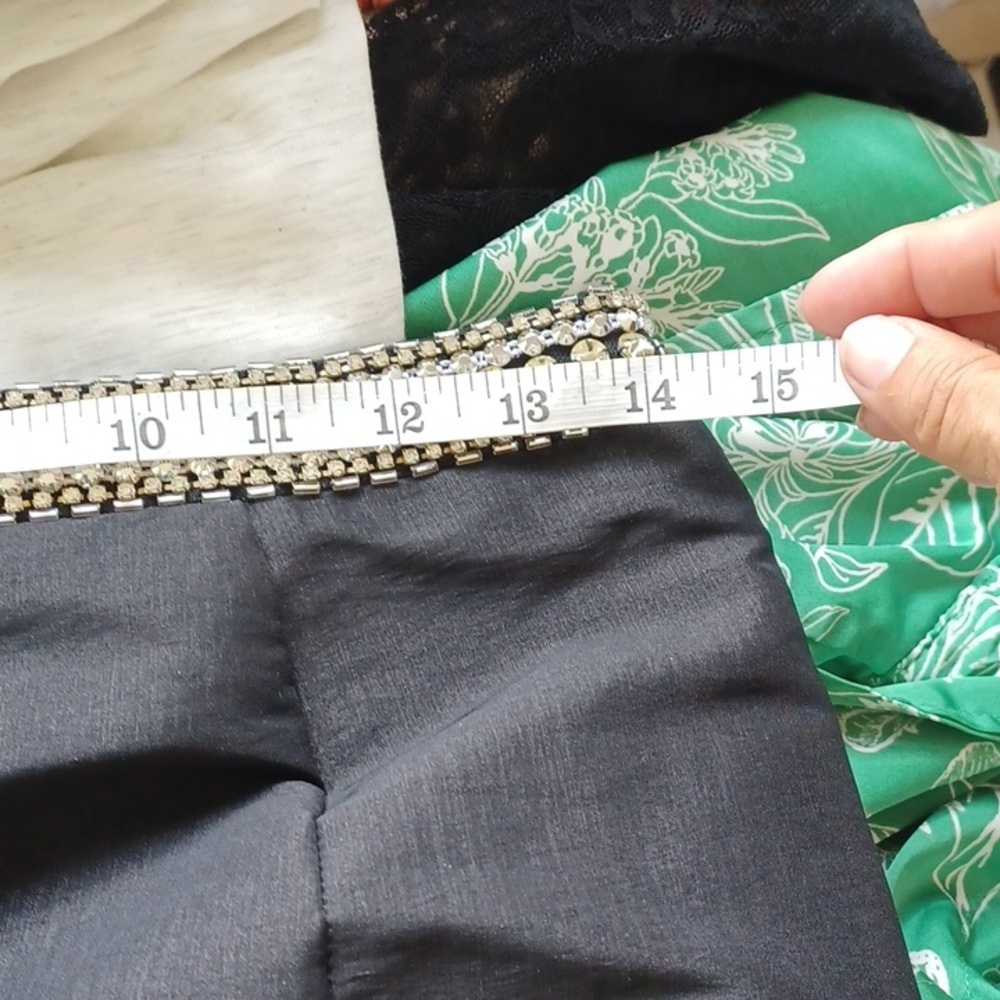 Mori Lee: Black Rhinestone embellished Maxi skirt, 42" Long - Picture 7 of 8